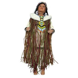 Traditions Doll Collection Native American-Inspired Porcelain Doll Beaded READ